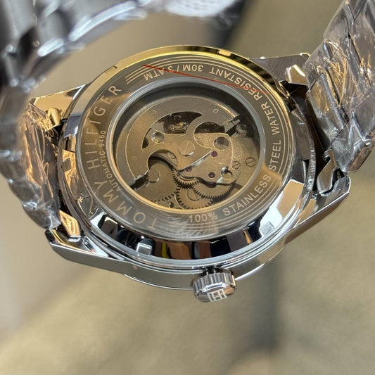 Tommy Hilfiger Watch – Stainless Steel Full Automatic Self Winding Machine Silver