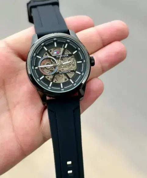 Tommy Hilfiger Watch – Stainless Steel Full Automatic Self Winding Machine Black