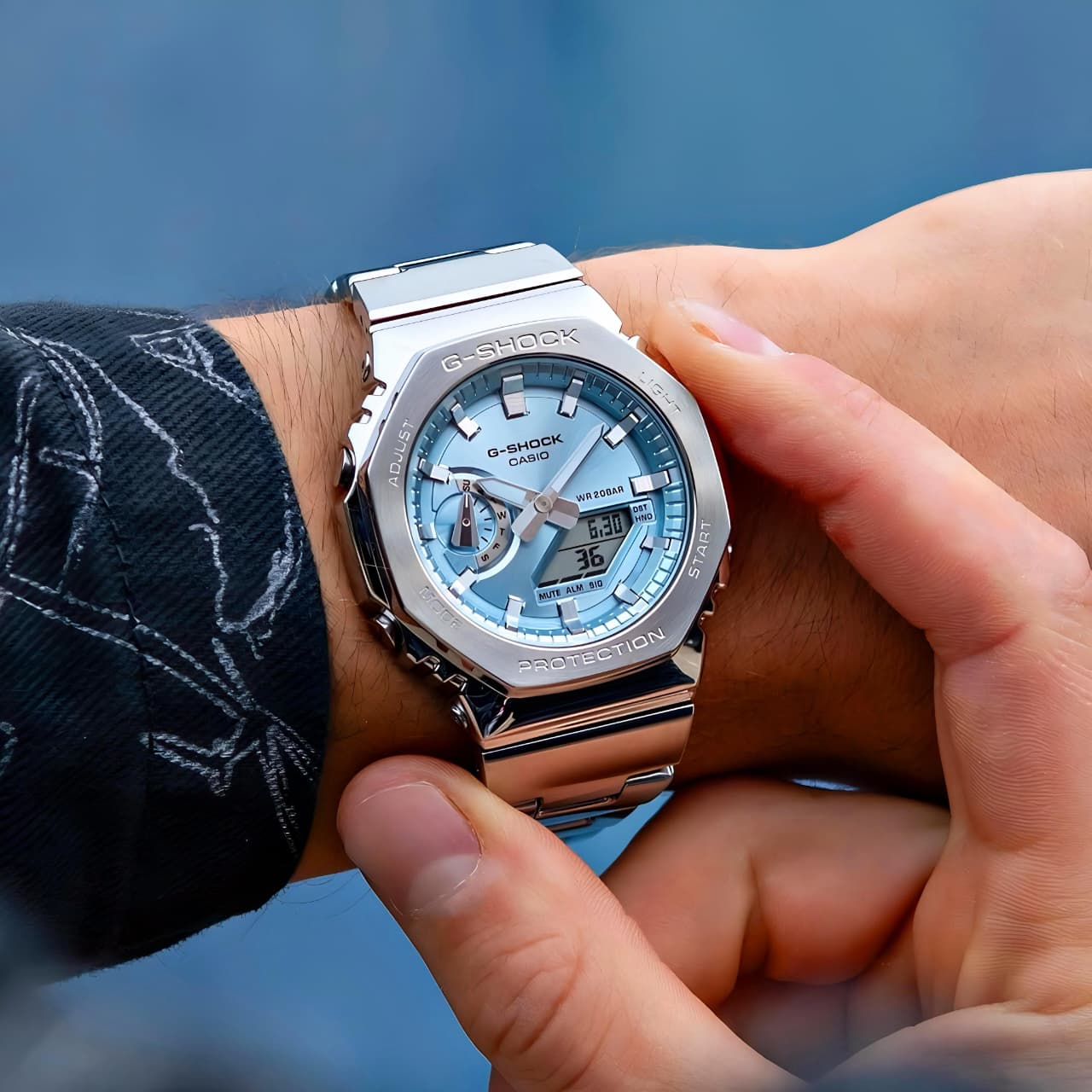 Casio G-Shock GM-2110D-2ADR Analog-Digital Blue Dial Men (G1613)