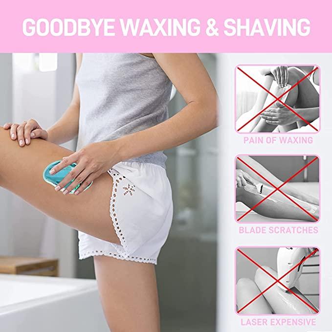 FLETIX Crystal Hair Eraser Stone, Hair Removal Eraser Exfoliator Tool