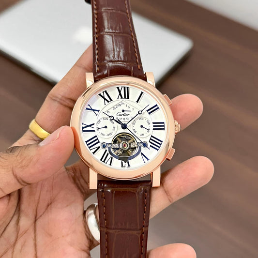 Cartier-inspired luxury automatic watch,