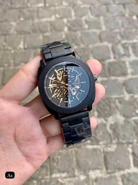 Fossil Mechanical Skeleton Dial Watch – Premium Black Edition