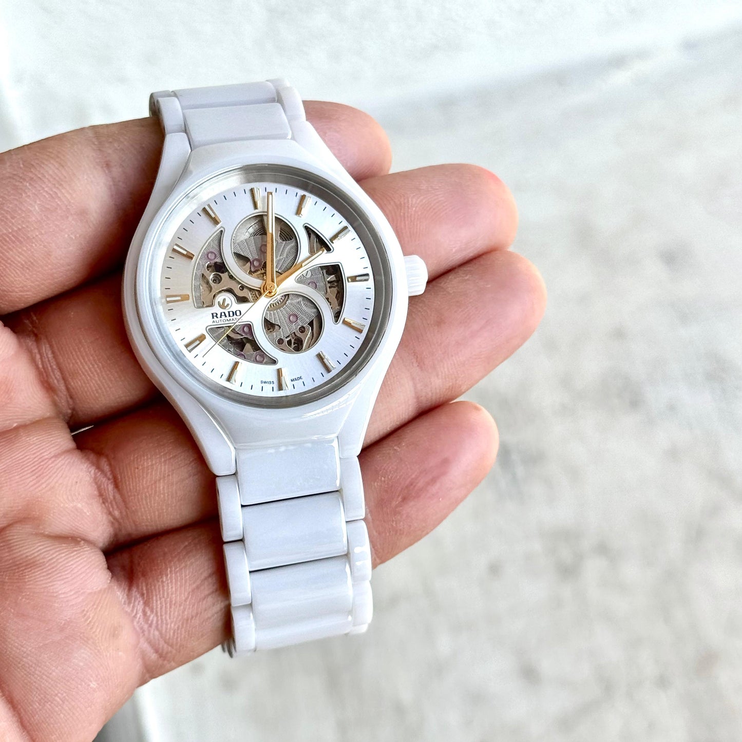 Rado White Ceramic Skeleton Automatic Watch – Luxury Edition