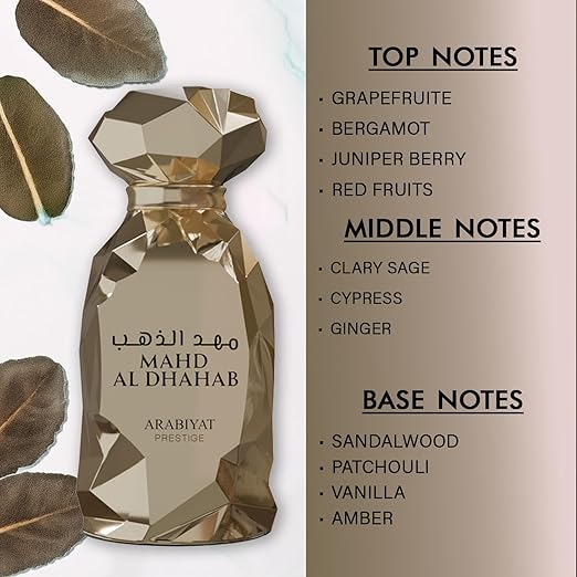 Arabiyat Mahd Al Dhahab EDP 100 ml – Unisex Citrus Spicy Woody with Bergamot, Oud & Vanilla