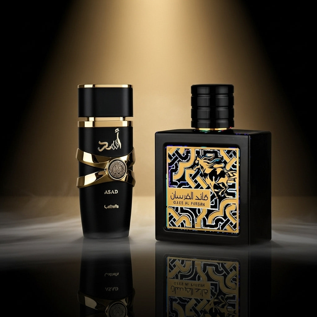 Latafa Power Duo for Men – Asad Eau De Parfum 100ml + Qaed Al Fursan.