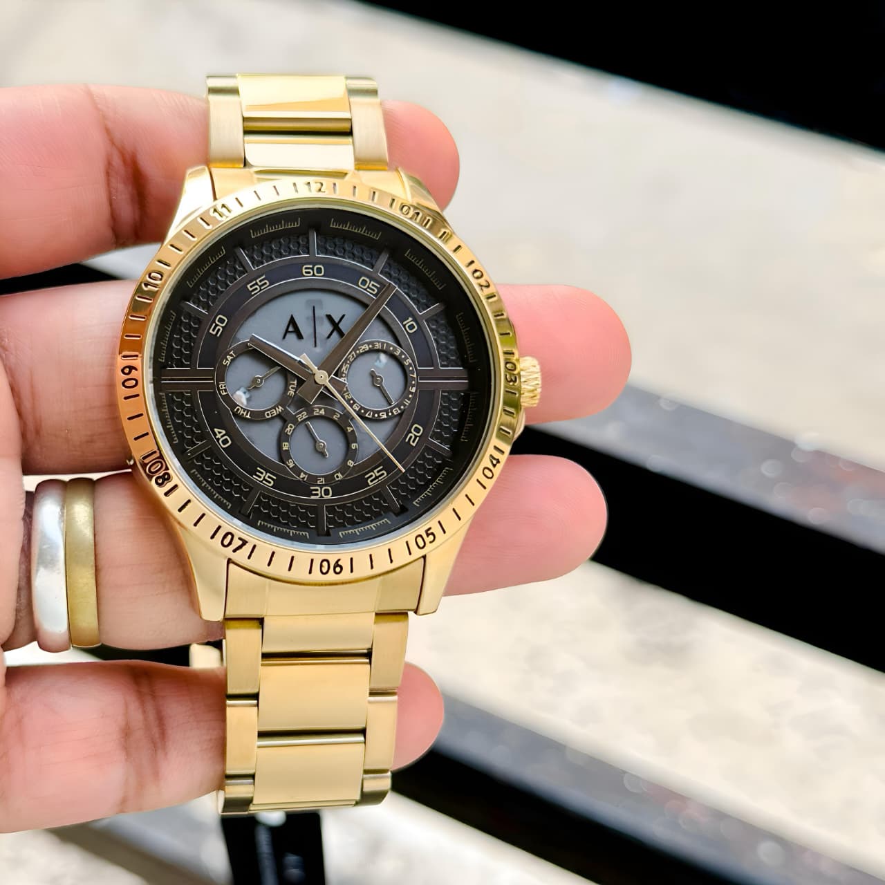 Armani Exchange Analog Black Dial Men's Stainless Steel Watch-AX2461