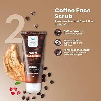 Bombay Shaving Company Coffee Face Scrub. Skin Brightening Formula