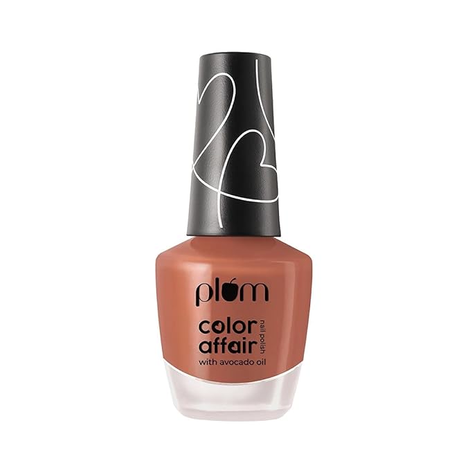 Plum Color Affair Nail Polish | 7-Free Formula | High Shine & Plump Finish | 100% Vegan & Cruelty Free Nailpaint | Apri-Caught - 125 | 11 ml