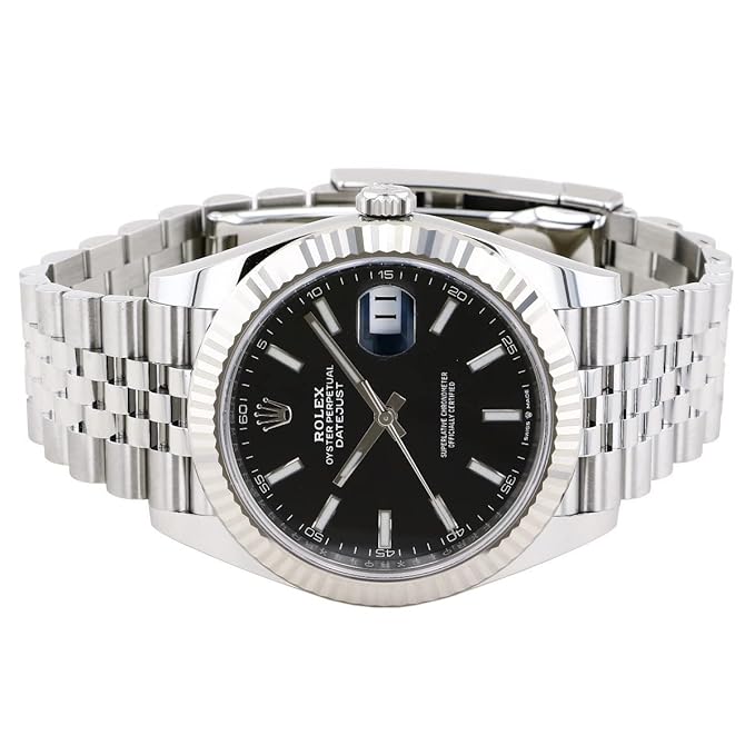 Rolex ROLEX Date just 41 126334 Bright Black Dial Watch Men's