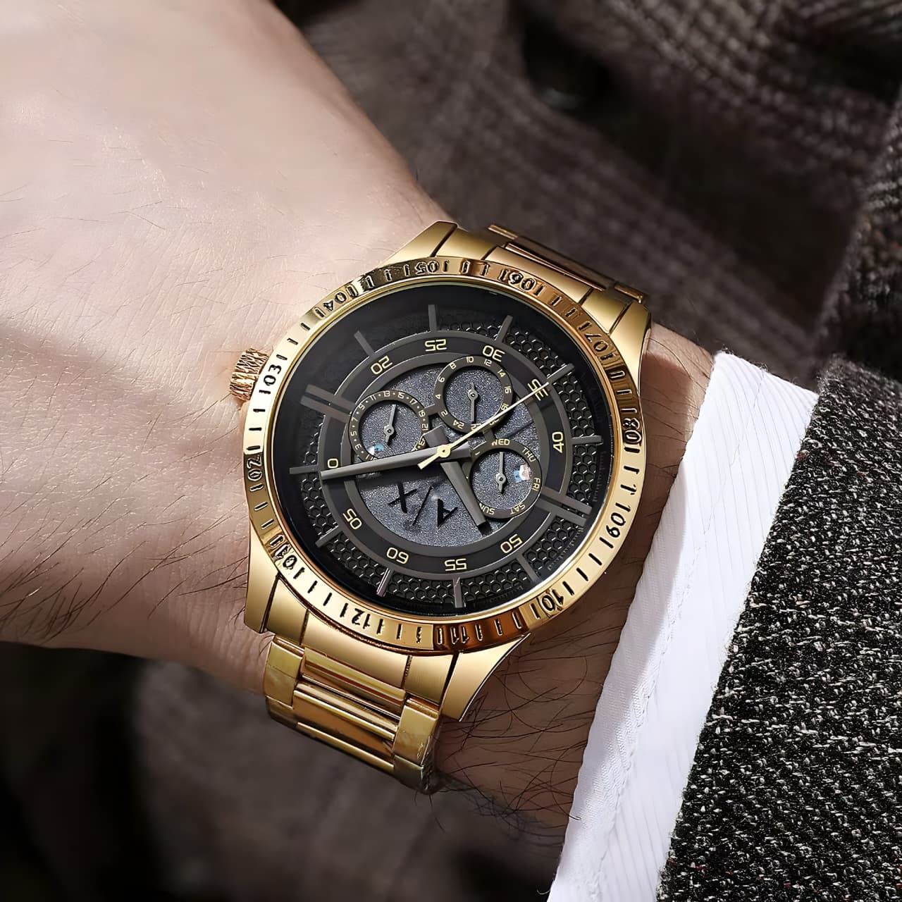 Armani Exchange Analog Black Dial Men's Stainless Steel Watch-AX2461